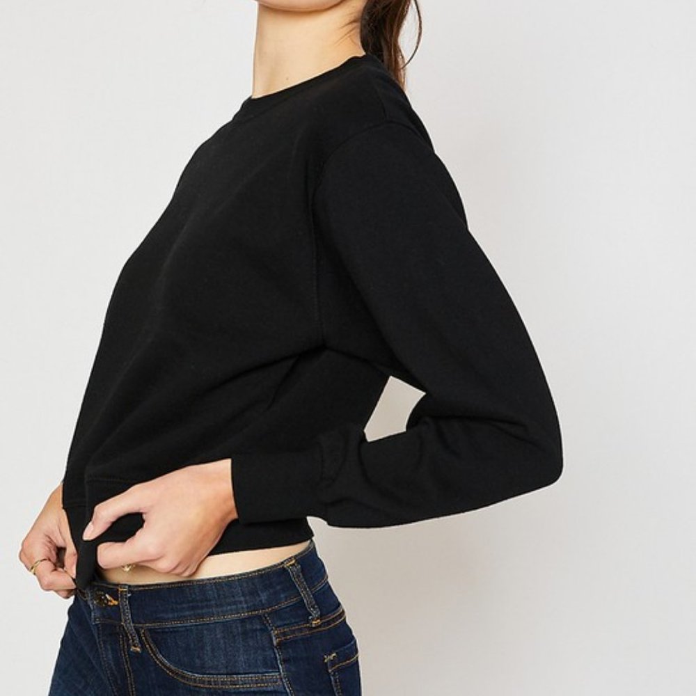 Black Balloon Sleeve Sweater - Picture 4 of 4